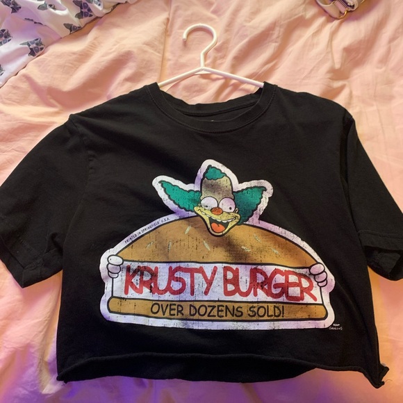 simpsons krusty burger crop top